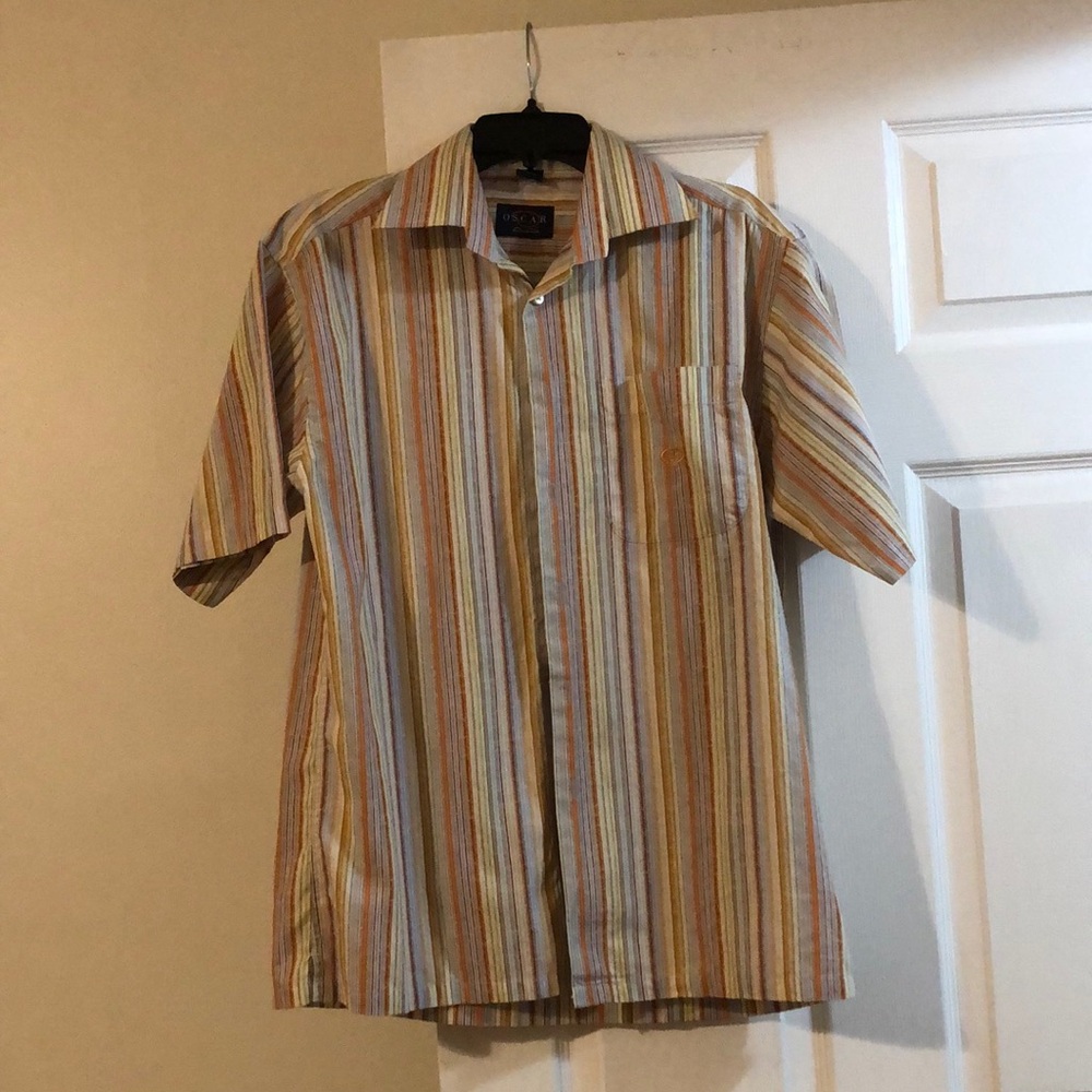 Oscar de la Renta Striped Multicolor Men's Shirt